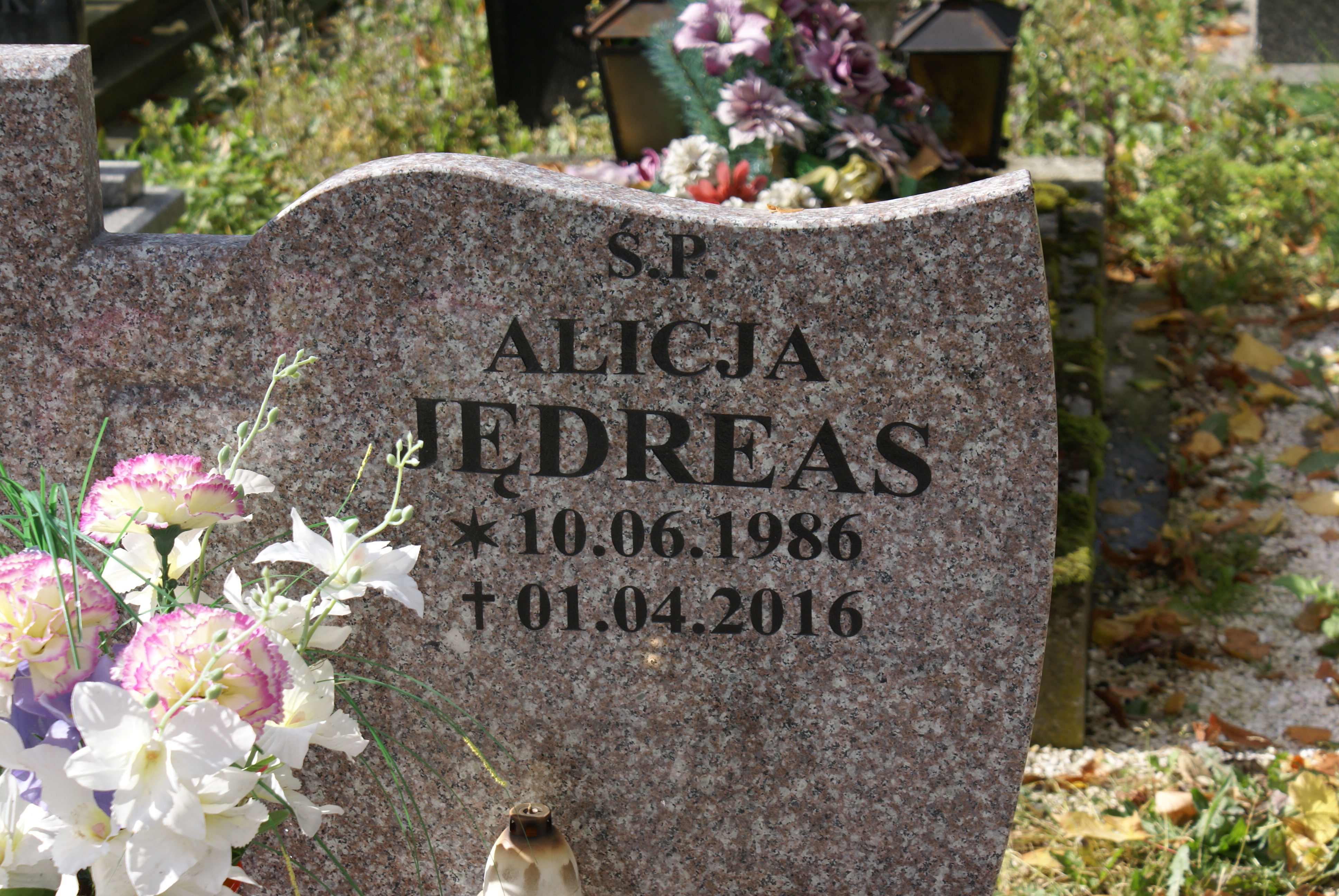 Alicja Jędreas 1986 Kłodzko - Grobonet - Wyszukiwarka osób pochowanych