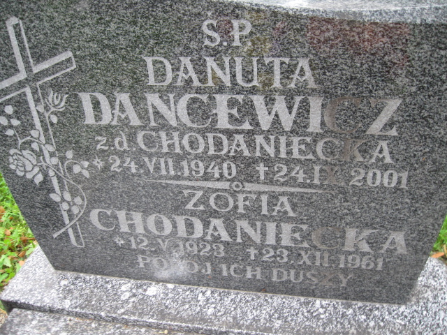 Danuta Dancewicz 1940 Kłodzko - Grobonet - Wyszukiwarka osób pochowanych