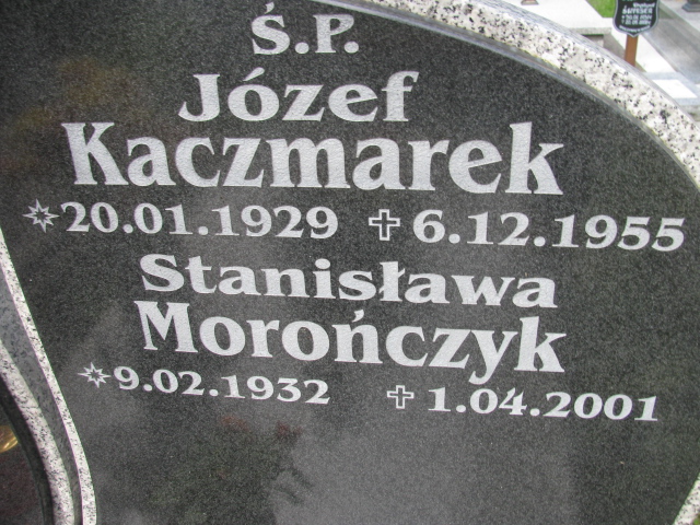 Józef Kaczmarek 1929 Kłodzko - Grobonet - Wyszukiwarka osób pochowanych