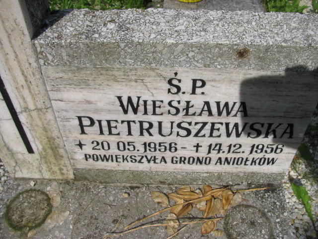 Wiesława Pietruszewska 1956 Kłodzko - Grobonet - Wyszukiwarka osób pochowanych