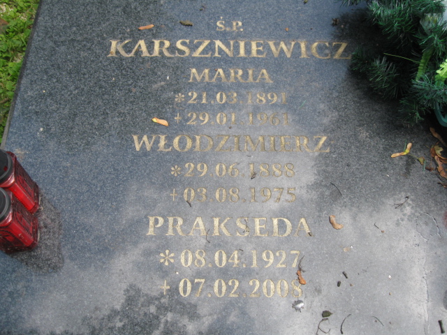 Maria Karszniewicz 1891 Kłodzko - Grobonet - Wyszukiwarka osób pochowanych