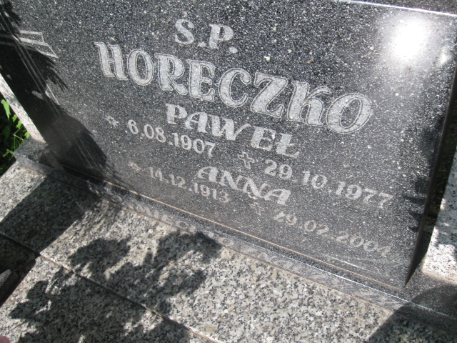 Anna Horeczko 1913 Kłodzko - Grobonet - Wyszukiwarka osób pochowanych