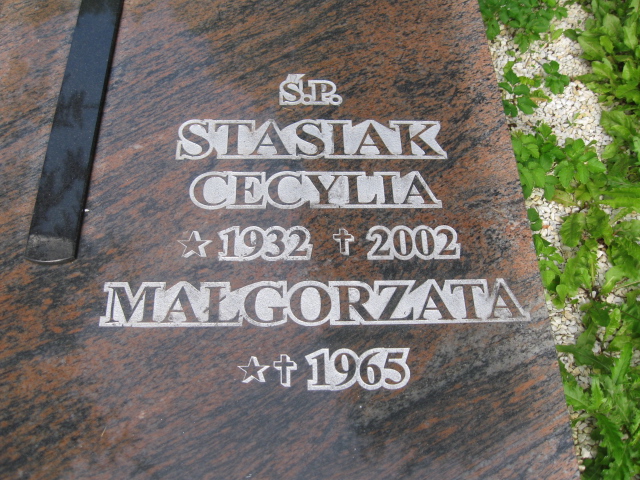 Cecylia Stasiak 1932 Kłodzko - Grobonet - Wyszukiwarka osób pochowanych