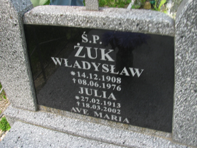 Władysław Żuk 1908 Kłodzko - Grobonet - Wyszukiwarka osób pochowanych