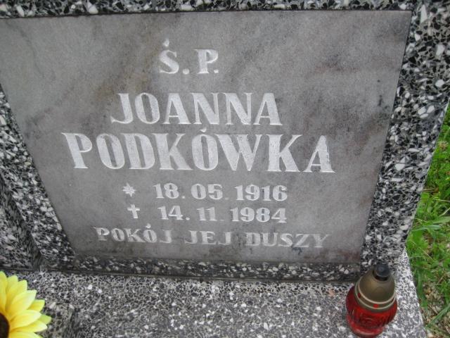 Joanna Podkówka 1916 Kłodzko - Grobonet - Wyszukiwarka osób pochowanych