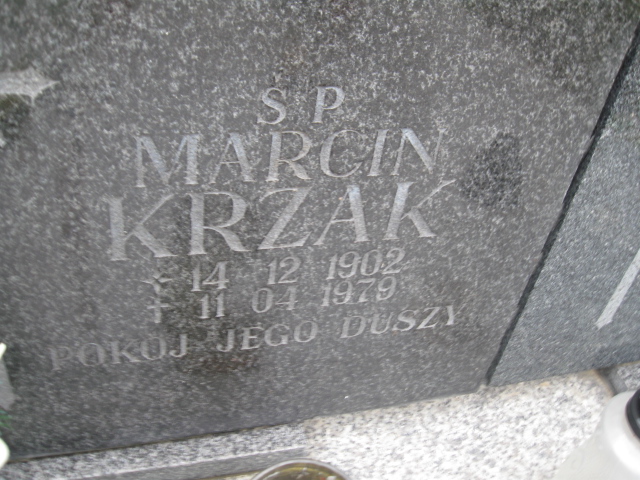 Marcin Krzak 1902 Kłodzko - Grobonet - Wyszukiwarka osób pochowanych