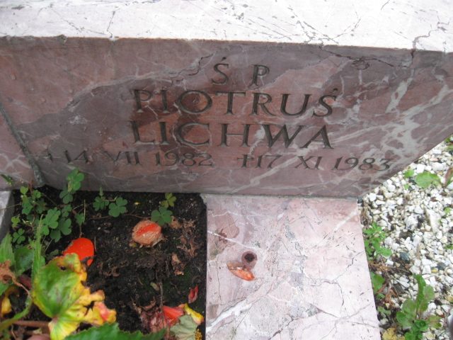 Piotr Lichwa 1982 Kłodzko - Grobonet - Wyszukiwarka osób pochowanych