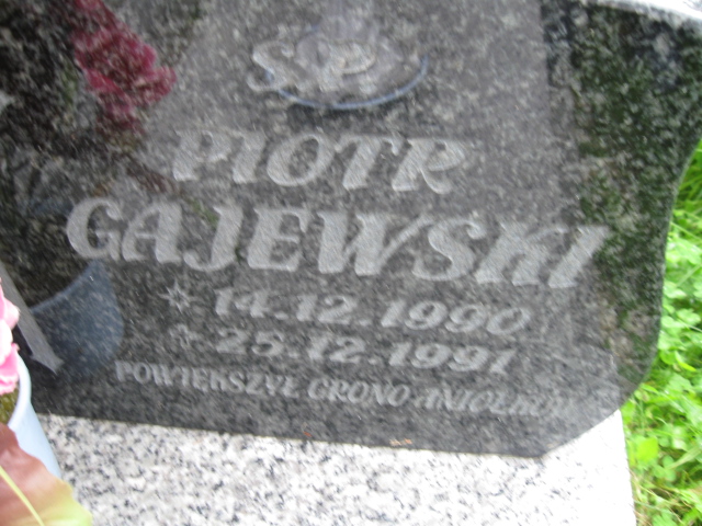 Piotr Gajewski 1990 Kłodzko - Grobonet - Wyszukiwarka osób pochowanych