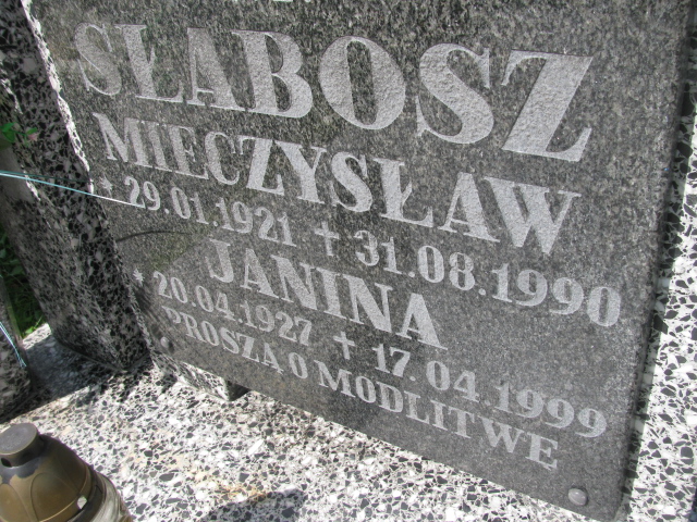 Mieczysław Słabosz 1921 Kłodzko - Grobonet - Wyszukiwarka osób pochowanych