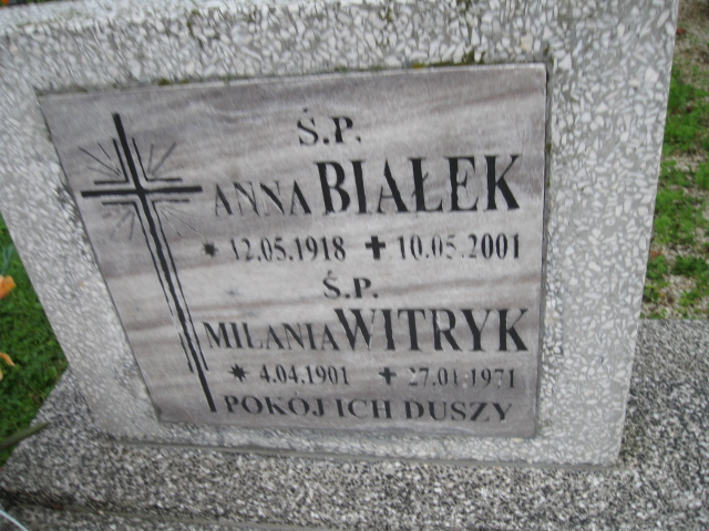 Milania Witryk 1901 Kłodzko - Grobonet - Wyszukiwarka osób pochowanych