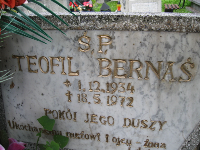 Teofil Bernaś 1934 Kłodzko - Grobonet - Wyszukiwarka osób pochowanych