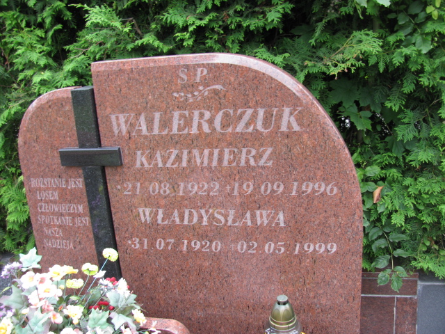 Kazimierz Walerczuk 1922 Kłodzko - Grobonet - Wyszukiwarka osób pochowanych