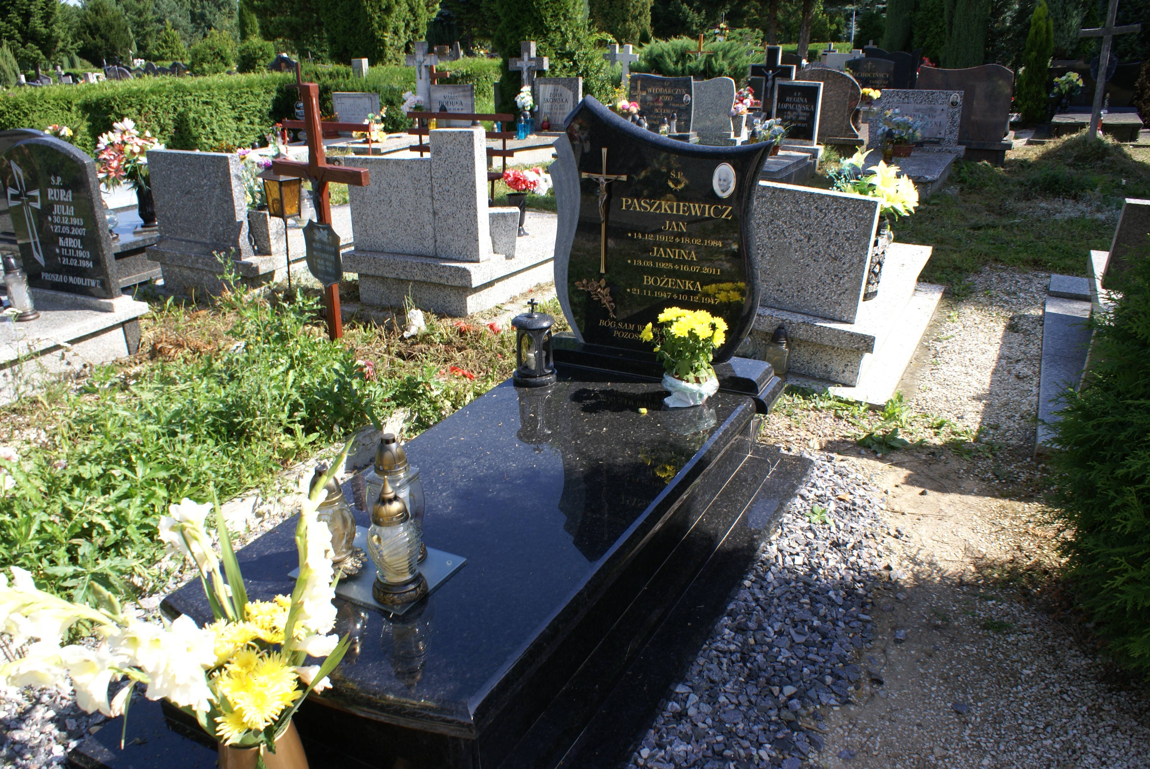 Jan Paszkiewicz 1912 Kłodzko - Grobonet - Wyszukiwarka osób pochowanych