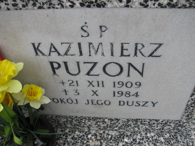 Kazimierz Puzon 1909 Kłodzko - Grobonet - Wyszukiwarka osób pochowanych