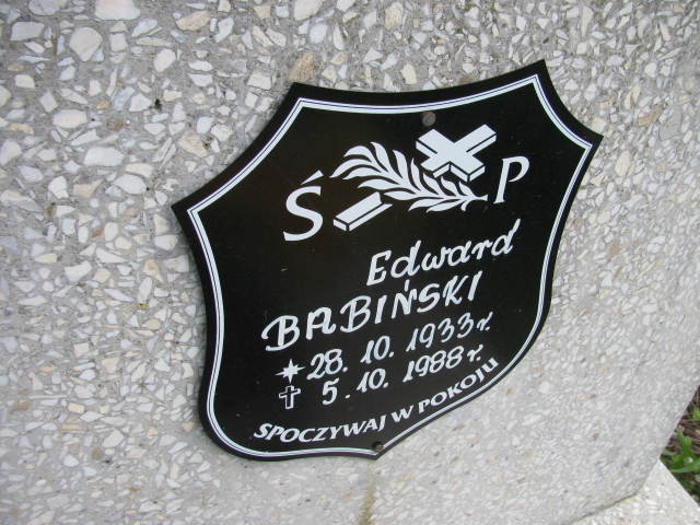 Edward Babiński 1933 Kłodzko - Grobonet - Wyszukiwarka osób pochowanych