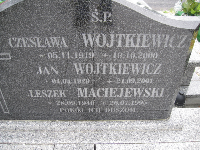 Jan Wojtkiewicz 1929 Kłodzko - Grobonet - Wyszukiwarka osób pochowanych