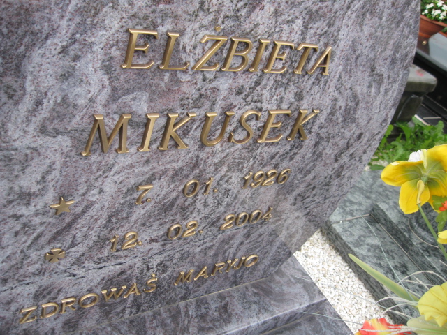 Elżbieta Mikusek 1926 Kłodzko - Grobonet - Wyszukiwarka osób pochowanych