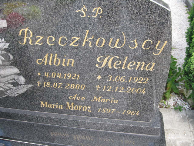 Albin Rzeczkowski 1921 Kłodzko - Grobonet - Wyszukiwarka osób pochowanych