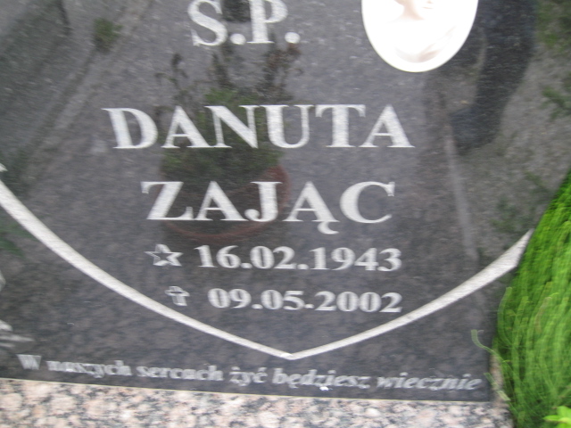 Danuta Zając 1943 Kłodzko - Grobonet - Wyszukiwarka osób pochowanych