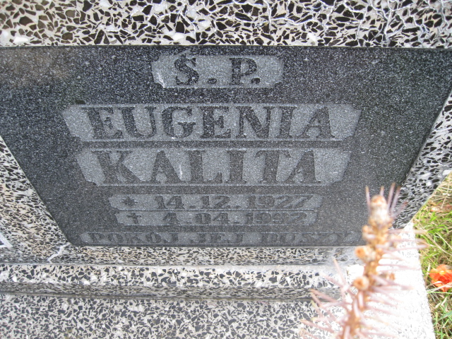 Eugenia Kalita 1927 Kłodzko - Grobonet - Wyszukiwarka osób pochowanych