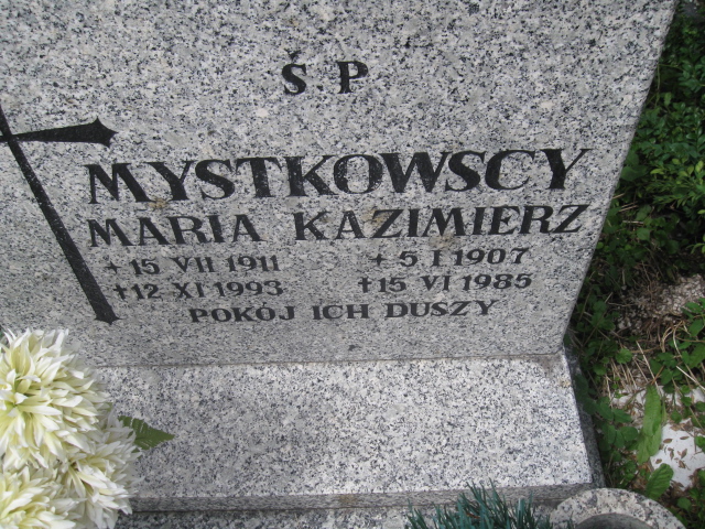 Kazimierz Mystkowski 1907 Kłodzko - Grobonet - Wyszukiwarka osób pochowanych