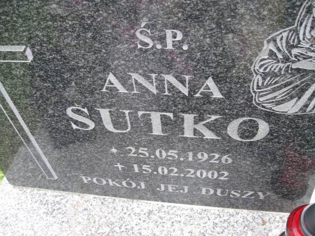 Anna Sutko 1926 Kłodzko - Grobonet - Wyszukiwarka osób pochowanych