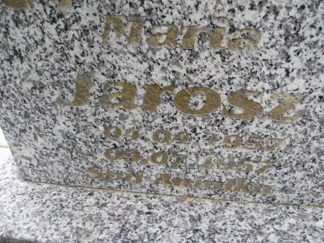  Jarosz 1957 Kłodzko - Grobonet - Wyszukiwarka osób pochowanych