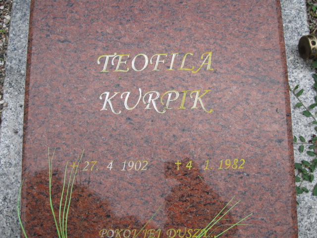 Teofila Kurpik 1902 Kłodzko - Grobonet - Wyszukiwarka osób pochowanych