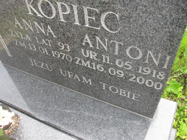 Anna Kopiec Kłodzko - Grobonet - Wyszukiwarka osób pochowanych