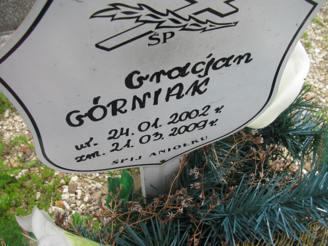 Gracjan Górniak 2002 Kłodzko - Grobonet - Wyszukiwarka osób pochowanych