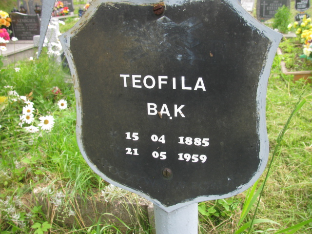Teofila Bąk 1885 Kłodzko - Grobonet - Wyszukiwarka osób pochowanych