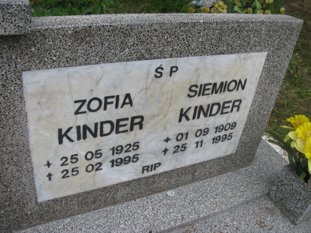 Zofia Kinder 1925 Kłodzko - Grobonet - Wyszukiwarka osób pochowanych