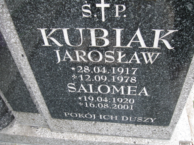 Jarosław Kubiak 1917 Kłodzko - Grobonet - Wyszukiwarka osób pochowanych