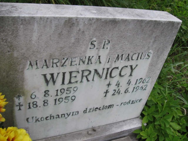 Maciej Wiernicki 1962 Kłodzko - Grobonet - Wyszukiwarka osób pochowanych