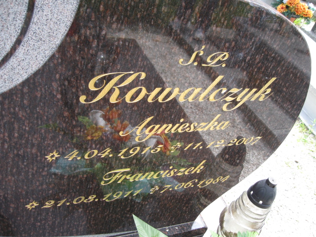 Agnieszka Kowalczyk 1915 Kłodzko - Grobonet - Wyszukiwarka osób pochowanych