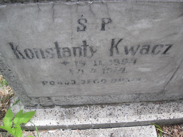 Konstanty Kwacz Kłodzko - Grobonet - Wyszukiwarka osób pochowanych